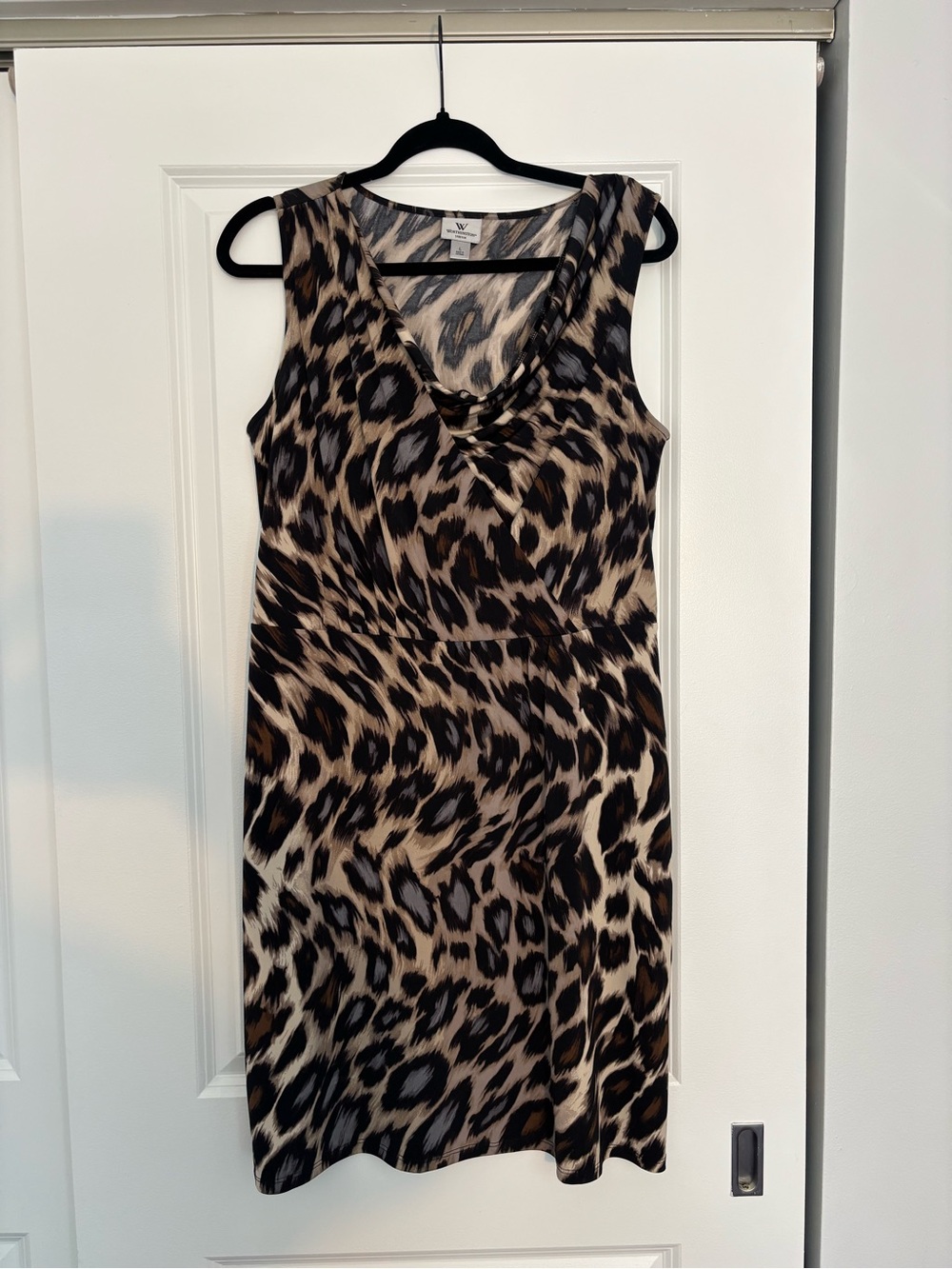 Worthington Leopard Print Sheath Dress - Brown/Black